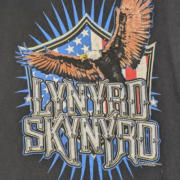 Y2K Lynyrd Skynyrd 2011 Rock Band Eagle Distressed Cut Off Tank Top Size Medium - Picture 3 of 8